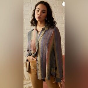 622. BDG Striped Multicolor Shirt. Size L